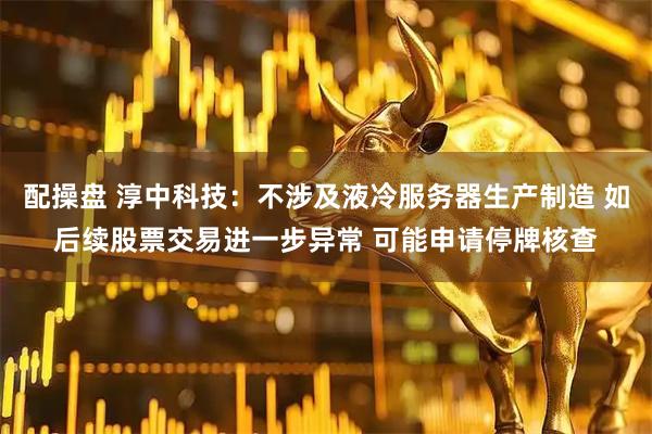 配操盘 淳中科技：不涉及液冷服务器生产制造 如后续股票交易进一步异常 可能申请停牌核查
