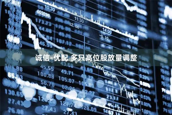 诚信-优配 多只高位股放量调整