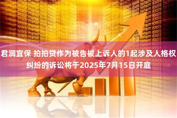 君润宜保 拍拍贷作为被告被上诉人的1起涉及人格权纠纷的诉讼将于2025年7月15日开庭
