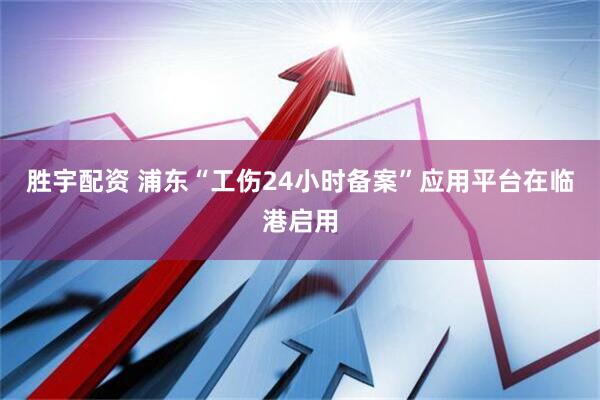 胜宇配资 浦东“工伤24小时备案”应用平台在临港启用